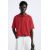Zara Сохранить section_separator oversize knit polo shirt , Цвет: Красный, Размер: M (US M), изображение 5