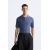 Zara Рубашка-поло из ребристого трикотажа , Цвет: Синий, Размер: M (US M)