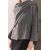 Zara Короткое вязаное пальто с асимметричным шарфом , Цвет: Серый, Размер: L-XL, изображение 4