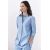 Zara Длинная рубашка с воротником из хлопкового смесового материала коллекции zw collection, Цвет: Синий, Размер: XS, изображение 2