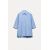 Zara Длинная рубашка с воротником из хлопкового смесового материала коллекции zw collection, Цвет: Синий, Размер: XS, изображение 4