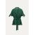 Zara Рубашка с отложным воротником из коллекции zw с запахом и поясом , Цвет: Зеленый, Размер: L, изображение 5