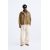 Zara Штаны из хлопка с пристроченным поясом из конопли , Цвет: Бежевый, Размер: S