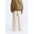 Zara Штаны из хлопка с пристроченным поясом из конопли , Цвет: Бежевый, Размер: S, изображение 3