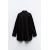 Zara Рубашка oversize из габардиновой ткани , Цвет: Черный, Размер: XS, изображение 7