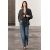 Zara Рубашка с воротником, изготовленная из спинной шелковой ткани на 100%, Цвет: Черный, Размер: XS-S