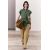 Zara Рубашка с воротником из коллекции zw из поплина с деталью узла , Цвет: Зеленый, Размер: S