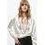 Zara Рубашка с воротником, изготовленная из шелкового смесового материала, Цвет: Бежевый, Размер: XS, изображение 6