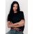Zara Хлопковая футболка обычной плотности с круглым вырезом, Цвет: Черный, Размер: S, изображение 6