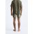 Zara Шорты для плавания из технической ткани с эффектом мятости, Цвет: Хаки, Размер: M, изображение 5