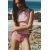 Zara Футболка с круглым вырезом и изношенным эффектом, выполненная из смеси хлопка, Цвет: Розовый, Размер: S, изображение 4