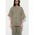 Zara Кофта с эффектом потертости из мягкого плюша с короткими рукавами , Цвет: Зеленый, Размер: L, изображение 2