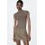 Zara Футболка с высоким воротником и короткими реглановыми рукавами, Цвет: Бежевый, Размер: S, изображение 3