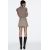 Zara Футболка с высоким воротником и короткими реглановыми рукавами, Цвет: Бежевый, Размер: S, изображение 4