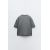 Zara Футболка с коротким рукавом из интерлока , Цвет: Серый, Размер: S, изображение 7