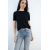 Zara Футболка из хлопкового трикотажа, Цвет: Черный, Размер: S, изображение 2