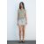 Zara Футболка из вискозы с круглым вырезом и очень короткими рукавами, Цвет: Зеленый, Размер: S