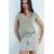 Zara Футболка из вискозы с круглым вырезом и очень короткими рукавами, Цвет: Зеленый, Размер: S, изображение 2
