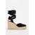 Zara Контрастные шнурованные клиновидные босоножки, Цвет: Черный, Размер: 37, изображение 5
