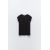 Zara Футболка из 100% хлопка, Цвет: Черный, Размер: XS