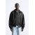Zara Куртка из искусственной кожи с утепленной подкладкой, Цвет: Черный, Размер: S (US S), изображение 2