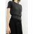 Zara Футболка с круглым вырезом и короткими рукавами, Цвет: Серый, Размер: XS, изображение 4