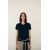 Zara Футболка с круглым вырезом и короткими рукавами сохраняет свой фасон, Цвет: Синий, Размер: L, изображение 3