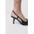 Zara Туфли на высоком каблуке с открытым задником и ремешками , Цвет: Черный, Размер: 35, изображение 2