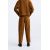 Zara Брюки из кожи с разделителем из замши , Цвет: Коричневый, Размер: M, изображение 6