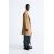 Zara Пальто средней посадки из ткани с эластичностью, Цвет: Коричневый, Размер: XS (US XS), изображение 4