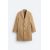 Zara Пальто средней посадки из ткани с эластичностью, Цвет: Коричневый, Размер: XS (US XS), изображение 7