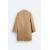 Zara Пальто средней посадки из ткани с эластичностью, Цвет: Коричневый, Размер: XS (US XS), изображение 8