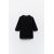 Zara Футболка из смеси хлопка и льна, Цвет: Черный, Размер: S, изображение 5