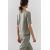 Zara Футболка из исцарапанного хлопка , Цвет: Зеленый, Размер: S, изображение 3
