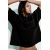 Zara Футболка с разделителем interlock oversize , Цвет: Черный, Размер: S, изображение 2