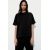 Zara Футболка с разделителем interlock oversize , Цвет: Черный, Размер: S, изображение 3