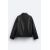 Zara Куртка прямого кроя с эффектом кожи , Цвет: Черный, Размер: S (US S), изображение 8