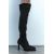 Zara Сапоги из ткани с средним каблуком, Цвет: Черный, Размер: 35, изображение 7