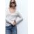 Zara Рубашка с ребристой полупрозрачной тканью , Цвет: Белый, Размер: S, изображение 3