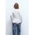 Zara Рубашка с ребристой полупрозрачной тканью , Цвет: Белый, Размер: S, изображение 4