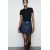 Zara Футболка с круглым вырезом и короткими рукавами сохраняет ребристый верх, средний вес, узкий крой, нормальную длину, Цвет: Черный, Размер: S, изображение 5