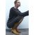 Zara Высокие сапоги до колена из эластичного материала, Цвет: Коричневый, Размер: 35