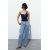 Zara Джоггеры с высокой талией z1975 с завязками на нижнем краю , Цвет: Синий, Размер: S