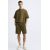 Zara Бермудские шорты с эластичным поясом и регулируемыми шнурками, передними карманами и деталями заднего кармана, Цвет: Зеленый, Размер: S, изображение 6