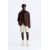 Zara Бермуды с комфортным поясом на резинке и шнурками для регулировки, Цвет: Бежевый, Размер: L