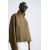 Zara Кожаная куртка, Цвет: Хаки, Размер: S (US S), изображение 7