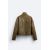 Zara Кожаная куртка, Цвет: Хаки, Размер: S (US S), изображение 9