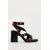 Zara Кожаные босоножки на каблуке с квадратным носком, Цвет: Коричневый, Размер: 35, изображение 3