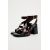 Zara Кожаные босоножки на каблуке с квадратным носком, Цвет: Коричневый, Размер: 35, изображение 4