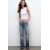 Zara Джинсы высокой посадки с пятью карманами, Цвет: Синий, Размер: 34